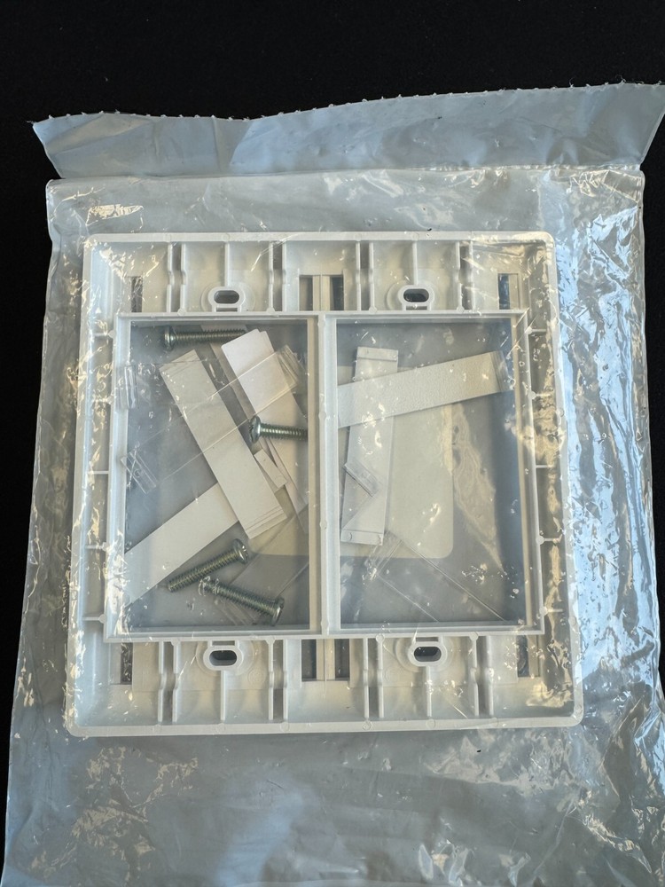 Black Box Plate Module, Frame 2 Gang White Part# WP564 - Auction includes 6 ea.