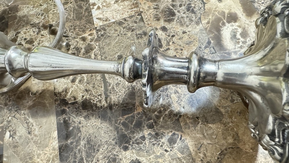 Empire-Style Pair of 3-Light Candelabras