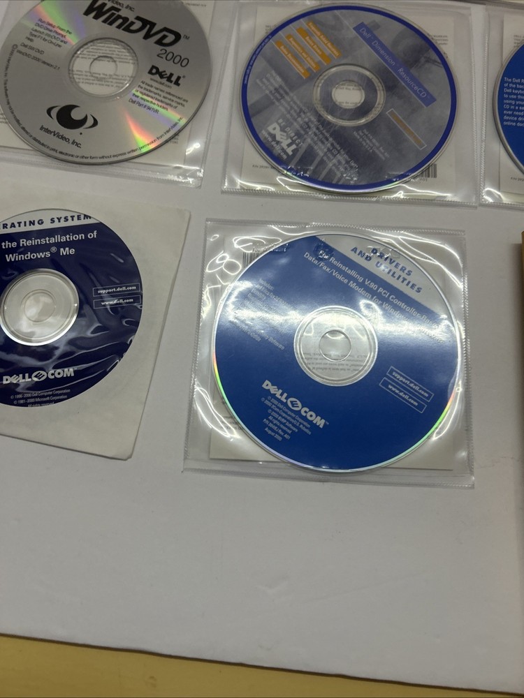 Vintage Dell Computer Software Discs Lot Of 8