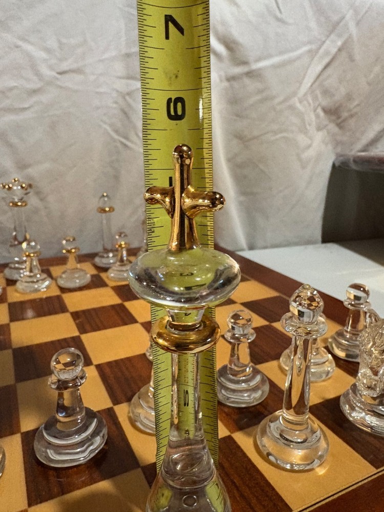 Vintage Glass Chess Set
