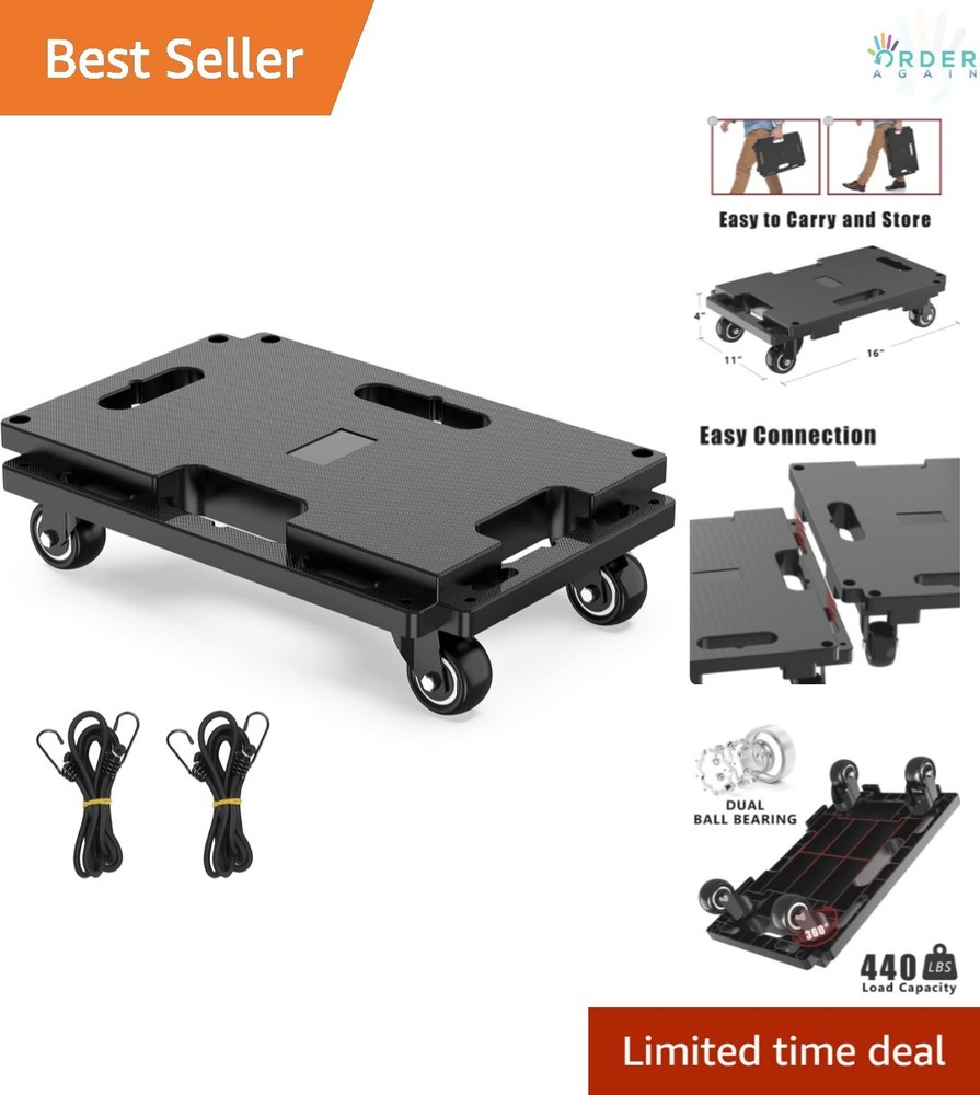 Furniture Mover Dolly Heavy Duty 440 lbs Capacity Interlocking Rolling Platform