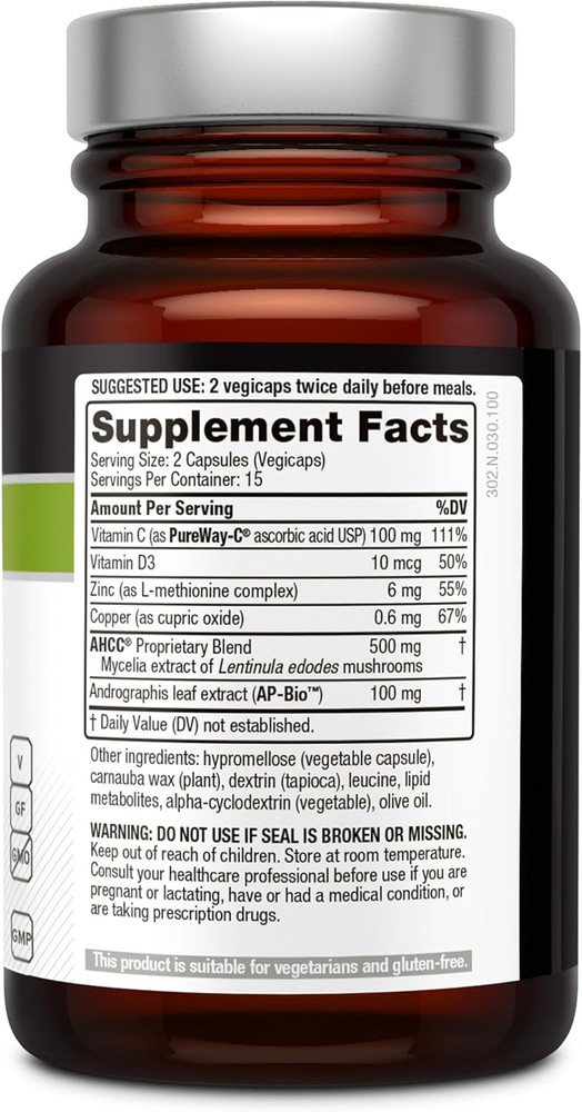 Premium AHCC Complex – Immunocomplex Includes AHCC Mushroom Extract, Vitamin ...