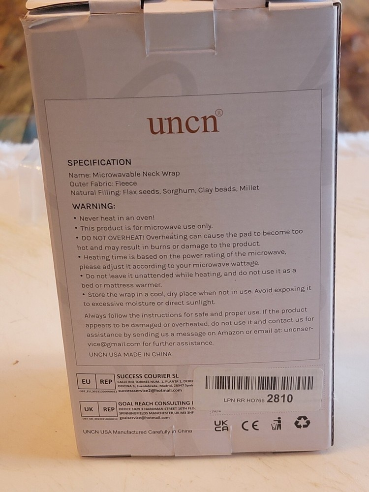 UNCN Microwavable Neck Wrap
