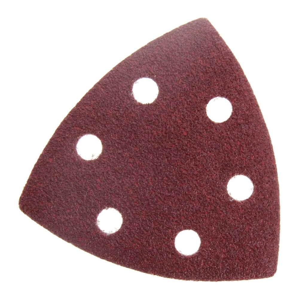 40~2000#6 Holes Flocking Sanding Pads Grinder Hook Loop Grit Triangle Sandpaper