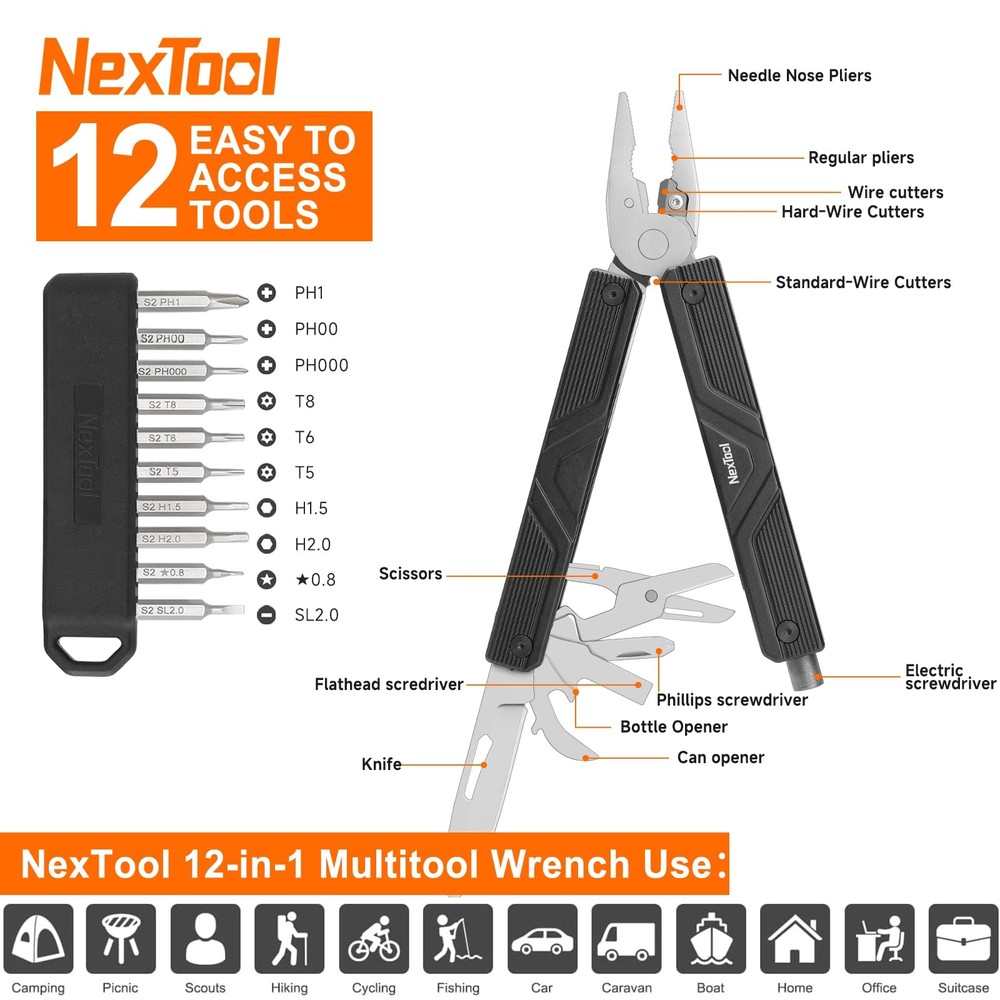 Gemini, Multi Tool, Multitool with Screwdriver, Needle Nose pliers, Scissors ...