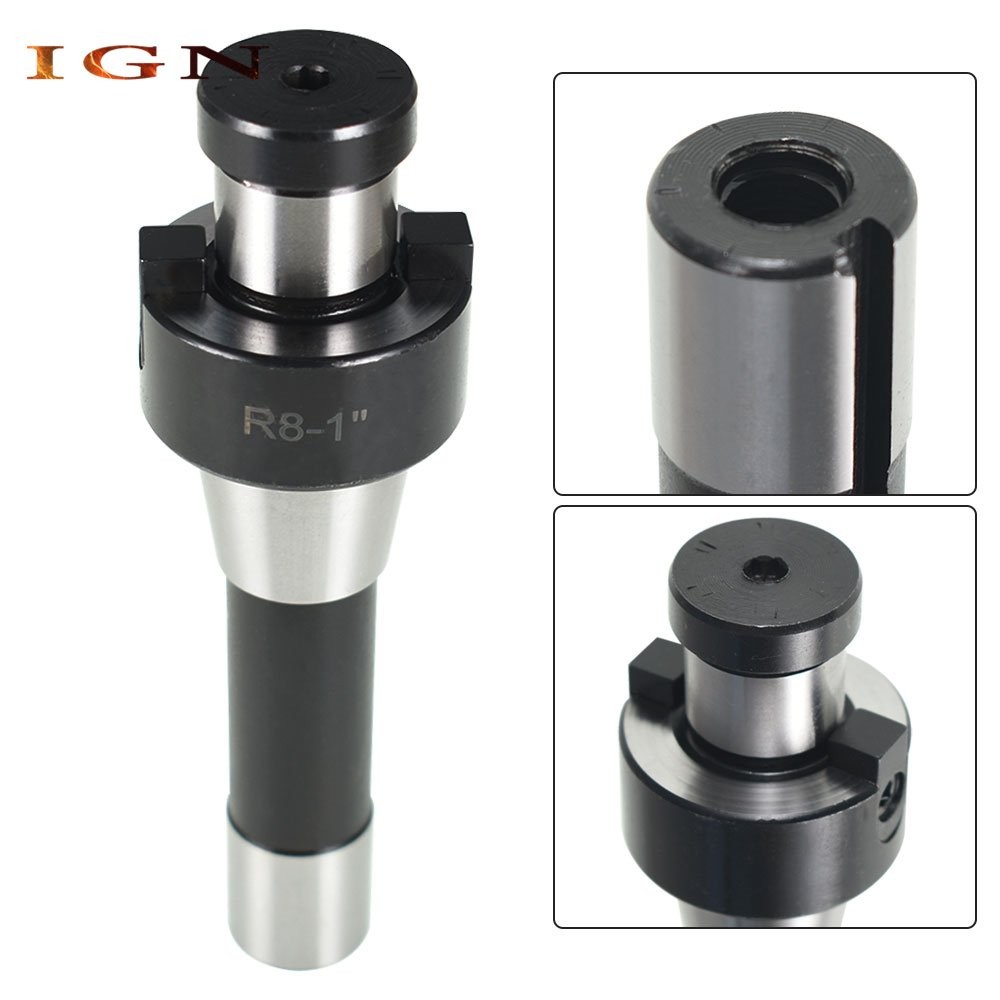 1In R8 Shank Shell Milling Arbor Adapter Holder Hardened For Machine
