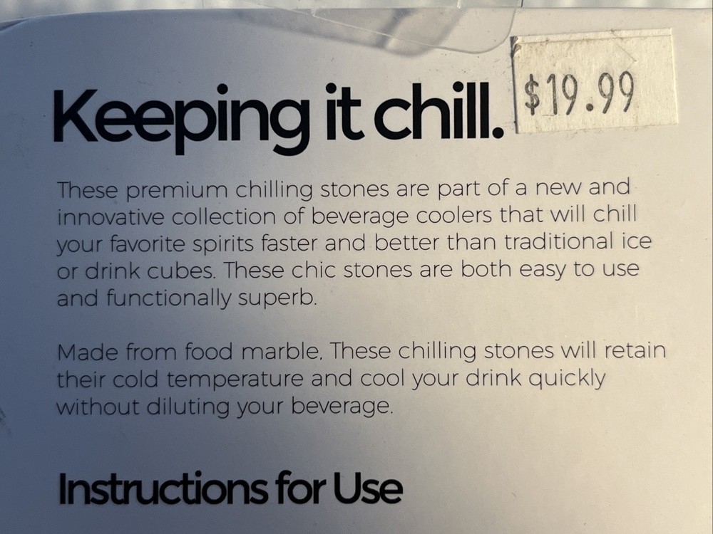 Chilling Stone - 4 Stones and Tong