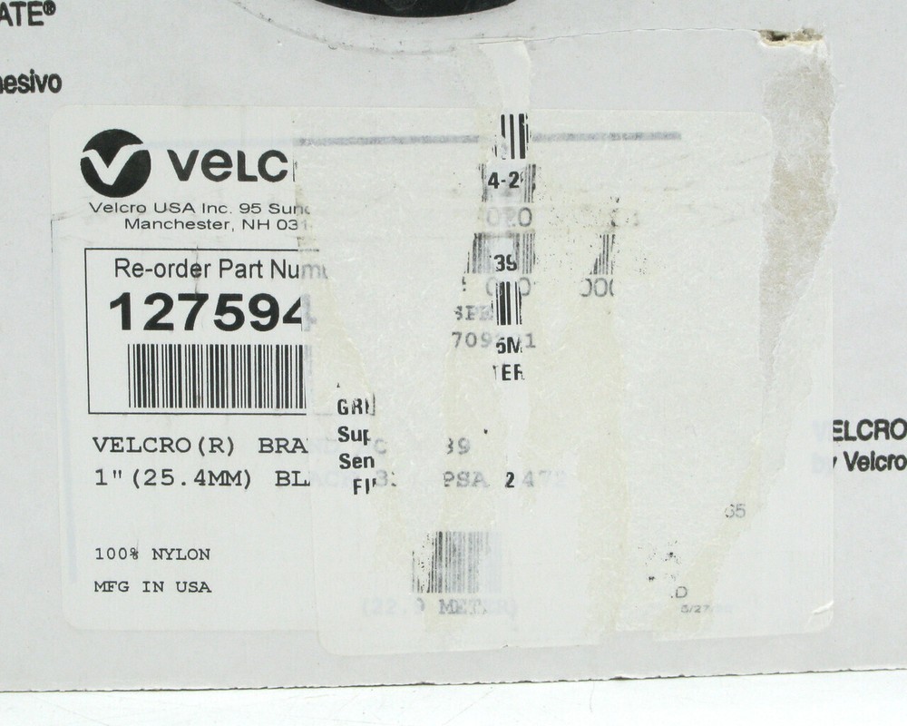 Velcro 127594 1" Mil-Spec Hook Adhesive, 75ft