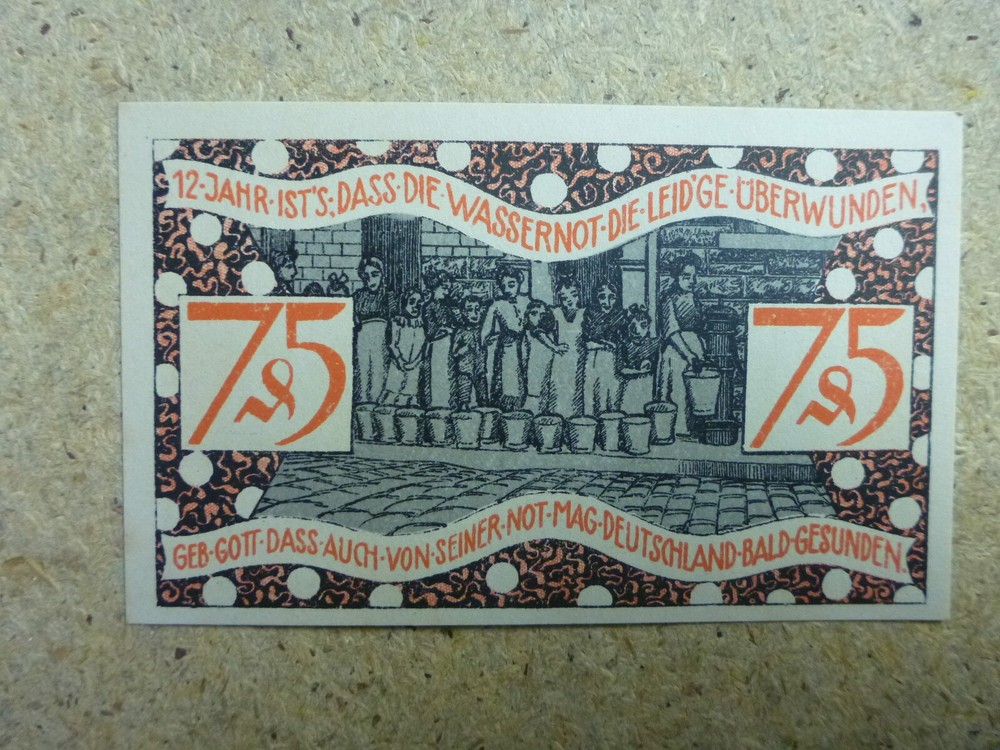 Vintage 75pf German Bank Note 5