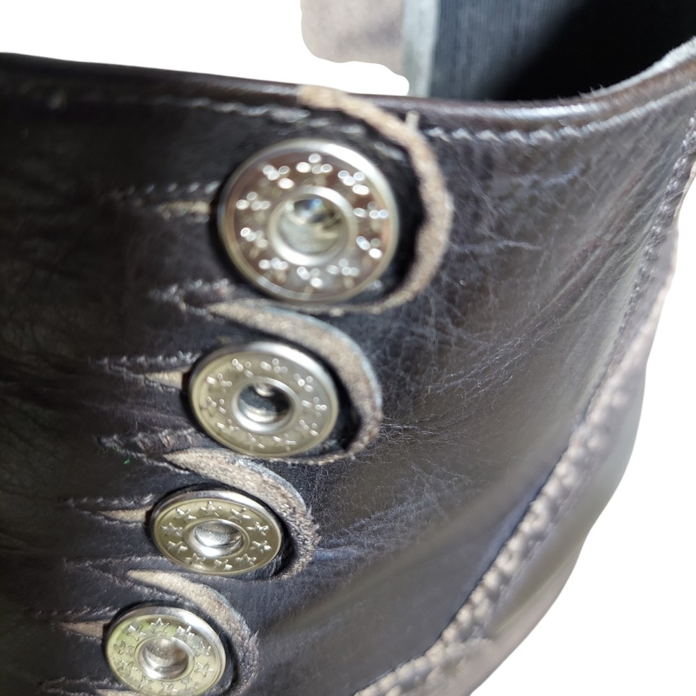 Sendra 1729 100th Anniversary Handmade Button Brogue Boots Brown Leather 8