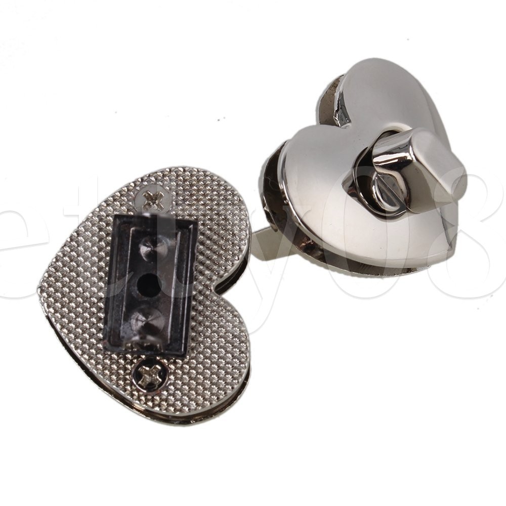 2x Bag Turn Button Latch Closure for DIY Leather Handbag Hardware Accessories