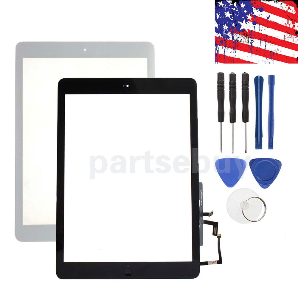 For iPad Air Screen Replacement 1st A 1474 1475 1476 Touch Digitizer+Home Button