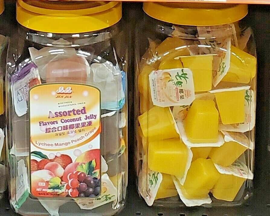 2 PACK MANGO COCONUT & ASSORTED FLAVORS  COCONUT JELLY(LYCHEE,MANGO,PEACH &GRAPE