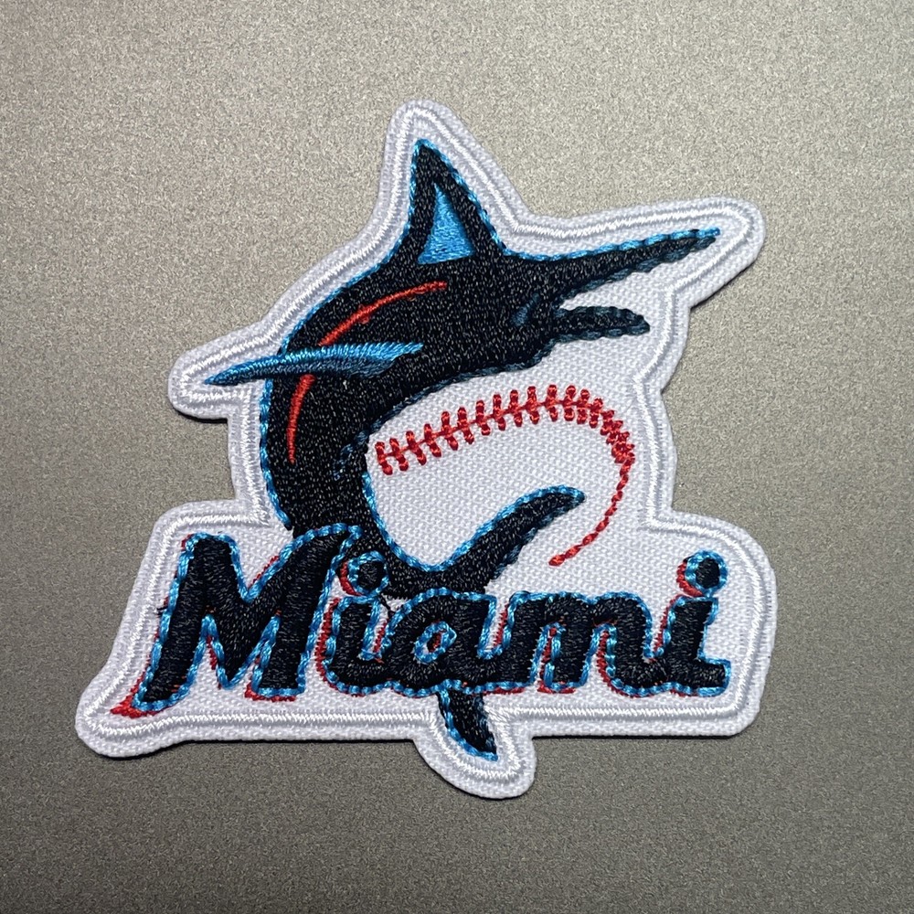 Miami Marlins Patch Embroidered Iron 2.75x2.75 Inch