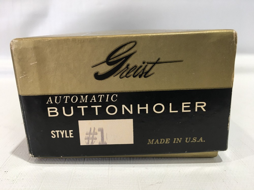 Vintage Greist Automatic Buttonholder #1 Decorator - Excellent