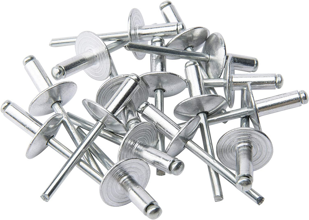 ISPINNER 50Pcs Large Flange Aluminum Blind Rivets, Pop Rivets
