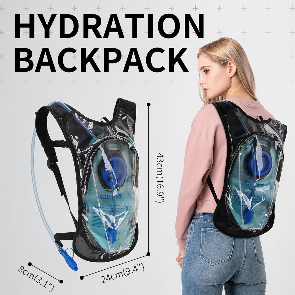 Hydration Backpack Pack with 2L Hydration Bladder - Lightweight Water Backpack W