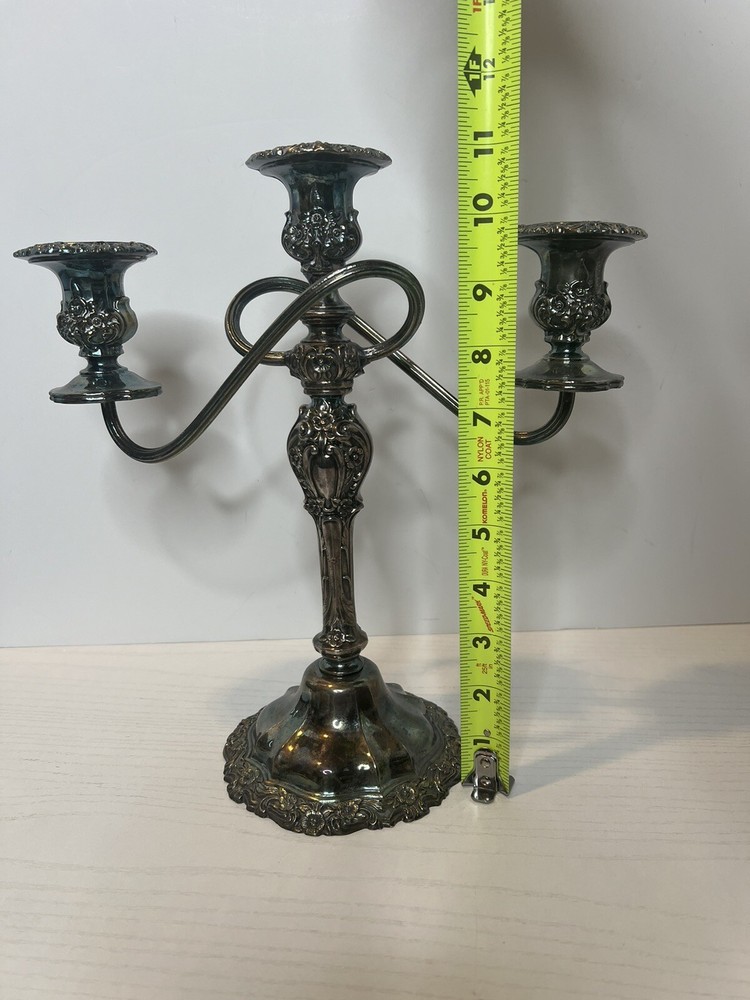 Beautiful Silver Plated Baroque Candelabra