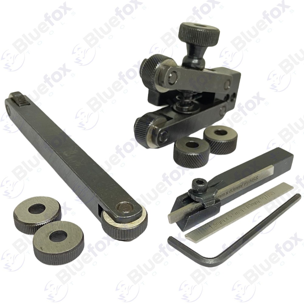 9PC KNURLING AND PARTING TOOL KIT SET BLUEFOX TOOLS NEW