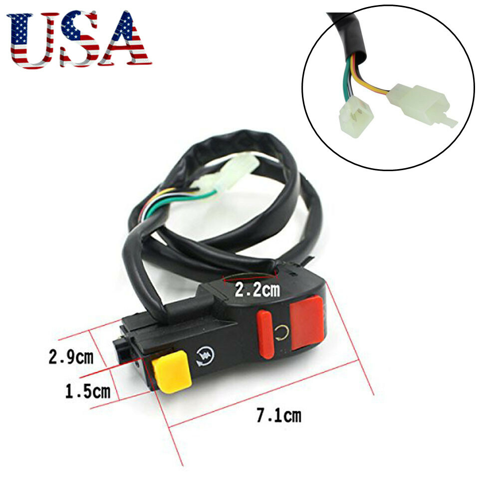Universal Handlebar Switch Starter Kill Push Button for Motorcycle Scooter Pit