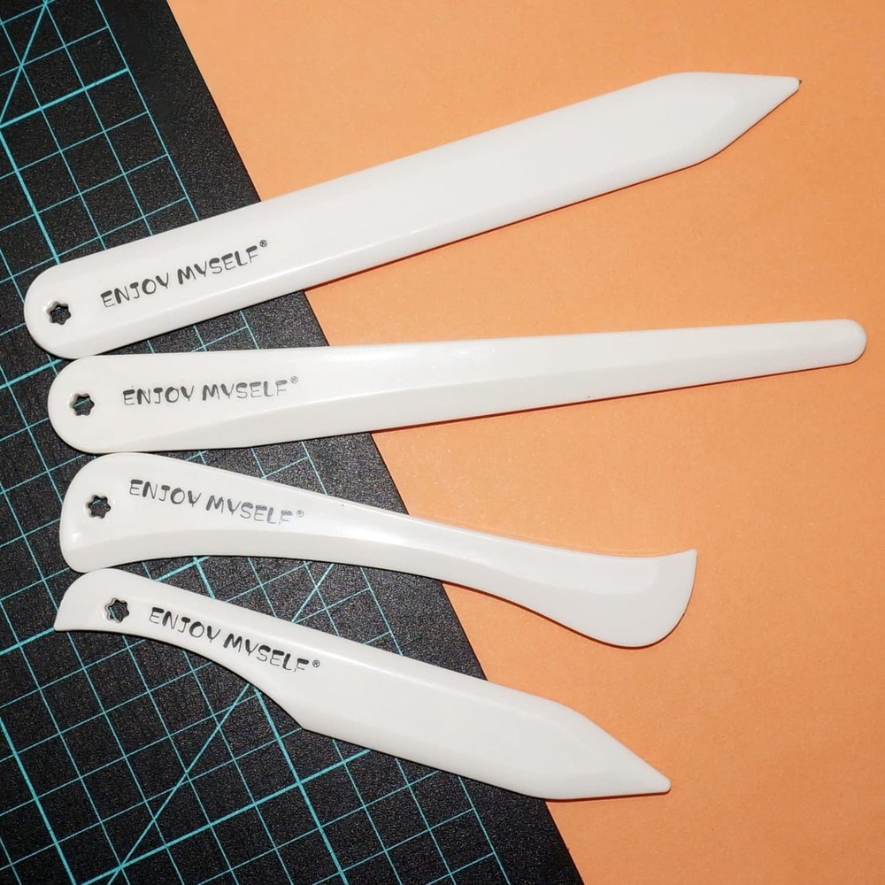 7Pcs Bone Folder and Scoring Tool, Paper Folding Tool, Bone Origami Creaser for