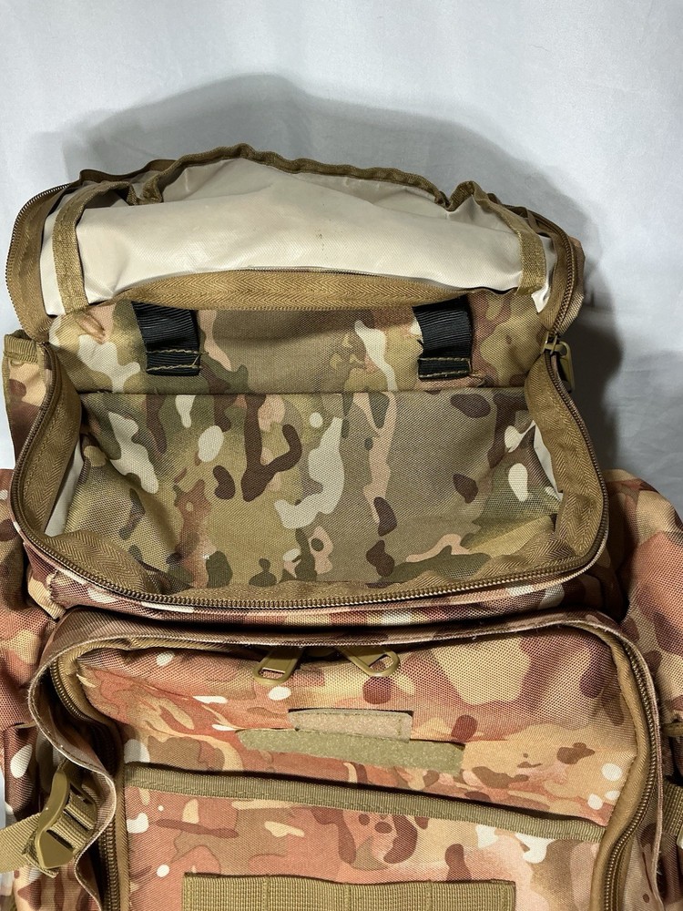 XL Camo Tactical Backpack With Rifle Storage Pouch