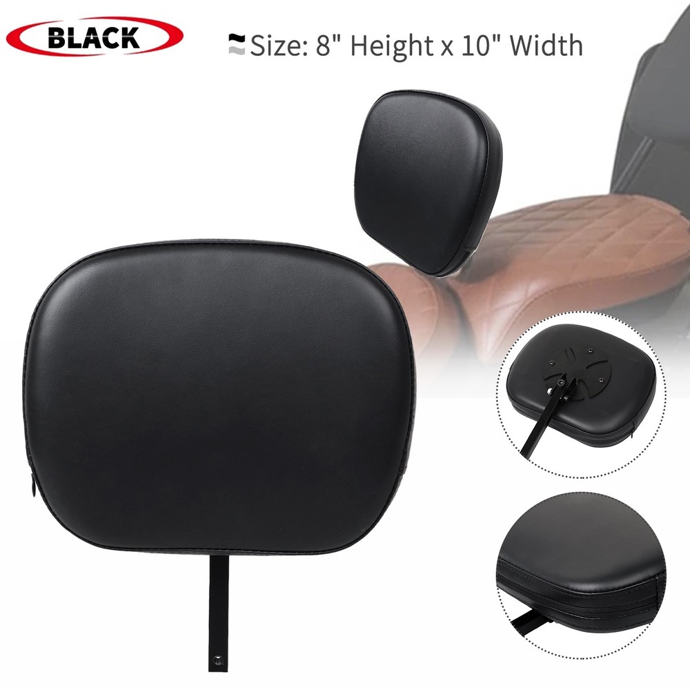 Removable Driver Passenger Backrest Back Rest For Harley Softail Touring Black