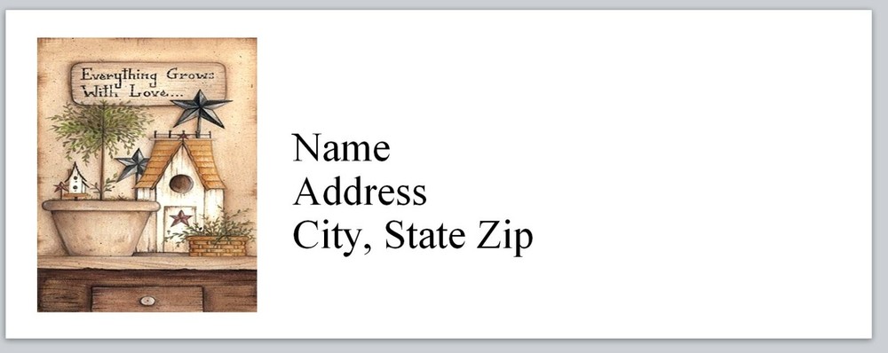 Personalized Address Labels Primitive Country  (bx 437)