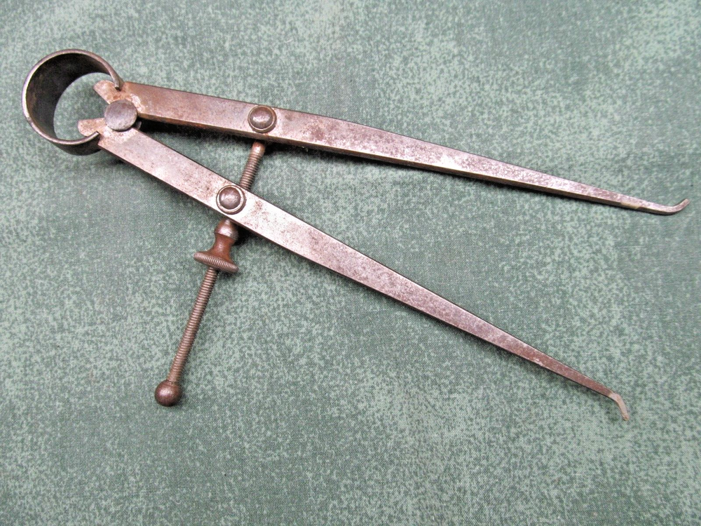 Starrett 73A-6 6" Yankee Spring Type Inside Calipers w/ Solid Nut, USA
