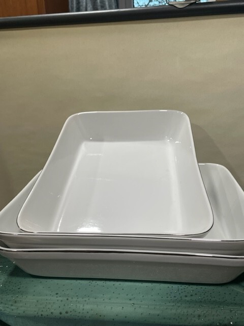 Rectangular Baker Lovelace by CROWN VICTORIA 12 3/8 White Urn Floral