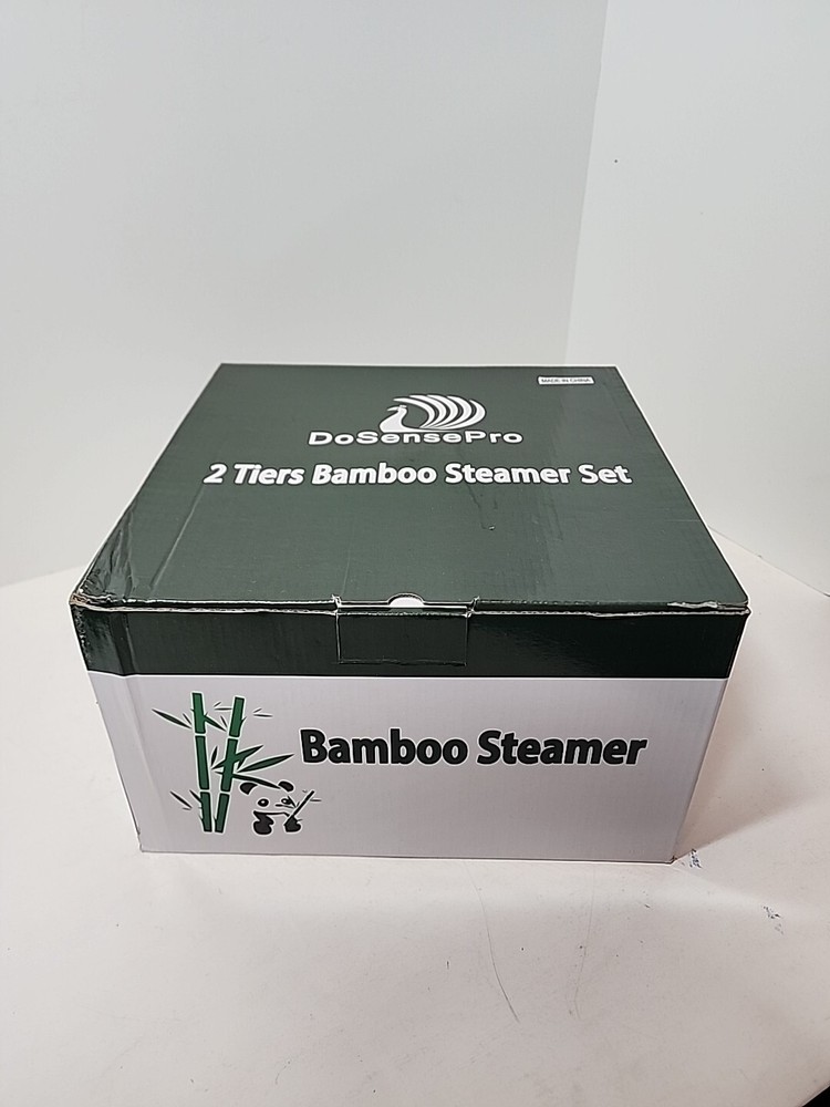 DoSensePro 2 Tiers Bamboo Steamer Set