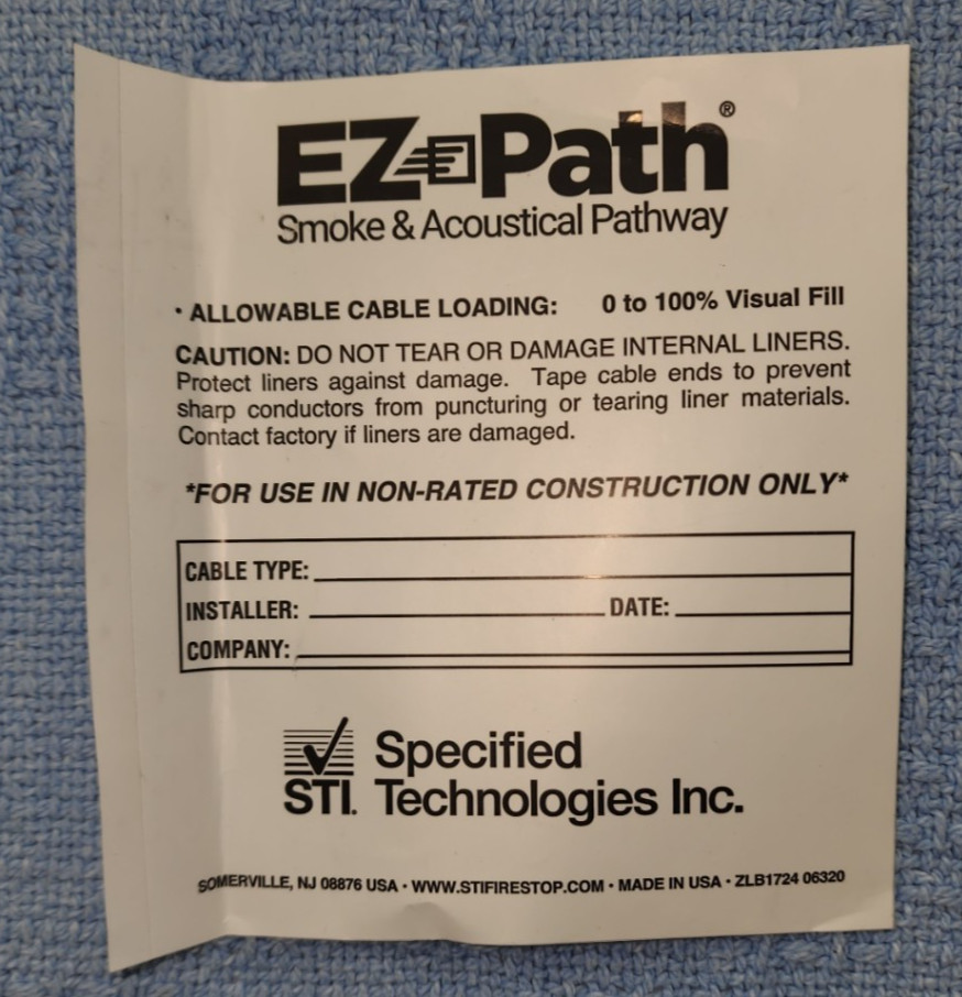 STI Firestop EZ-Path NEZ33CK2 Smoke & Acoustical Pathway w/ Ceiling Kit