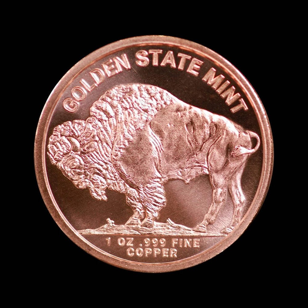 1 oz Copper Round Buffalo (BU)