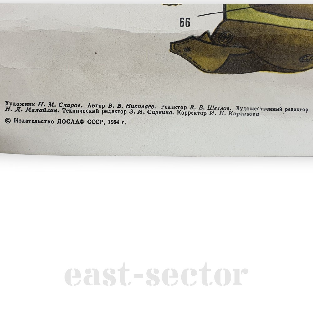 Original 1984 Soviet Navy Instructional Propaganda Poster Ship Survivability