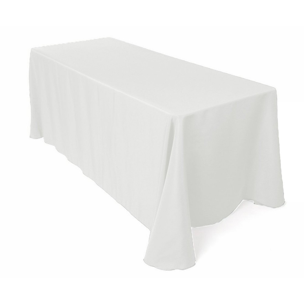 90" x 132" Rectangular Seamless Tablecloth For Wedding Restaurant Banquet Party