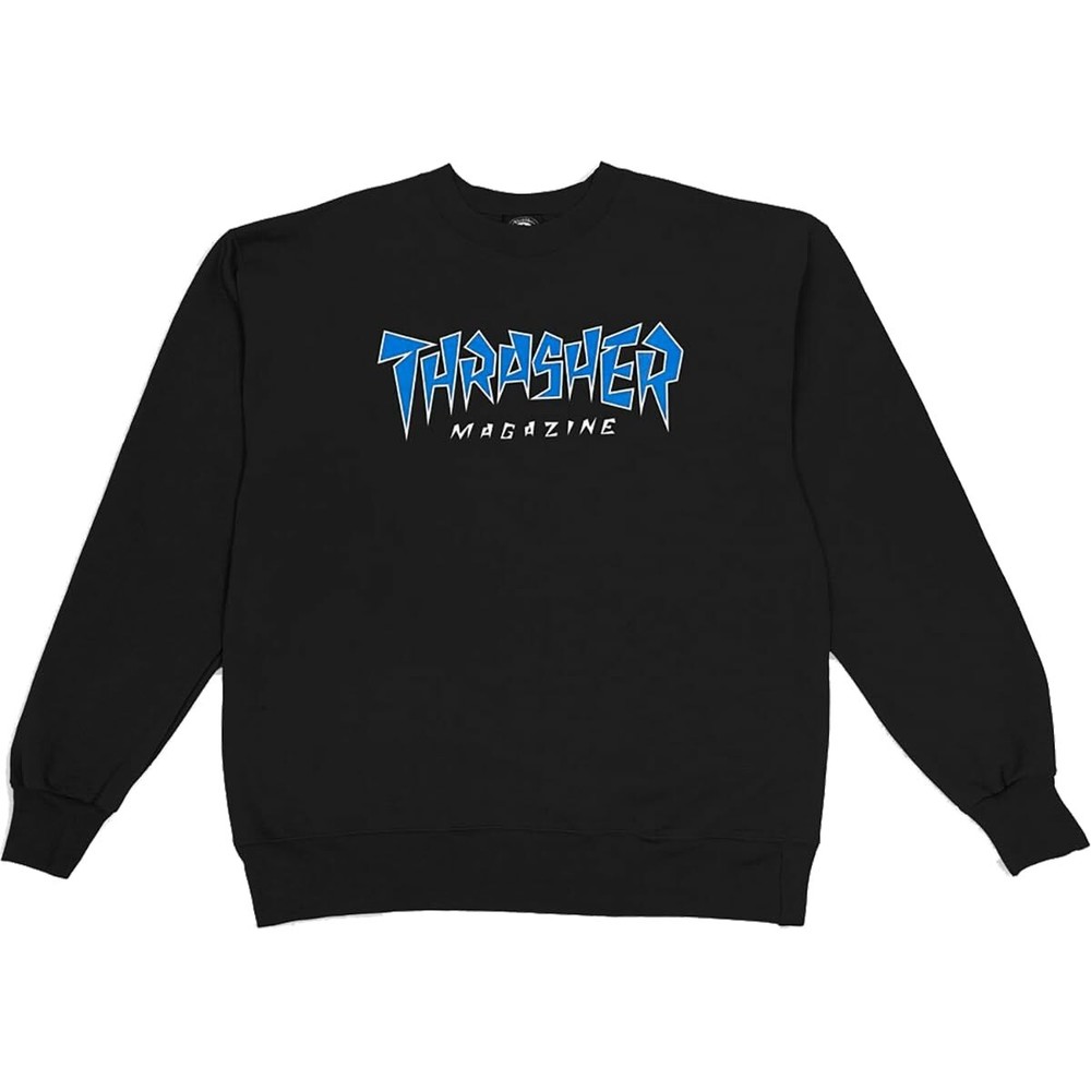 Thrasher Jagged Logo Crew Sweatshirt - Black