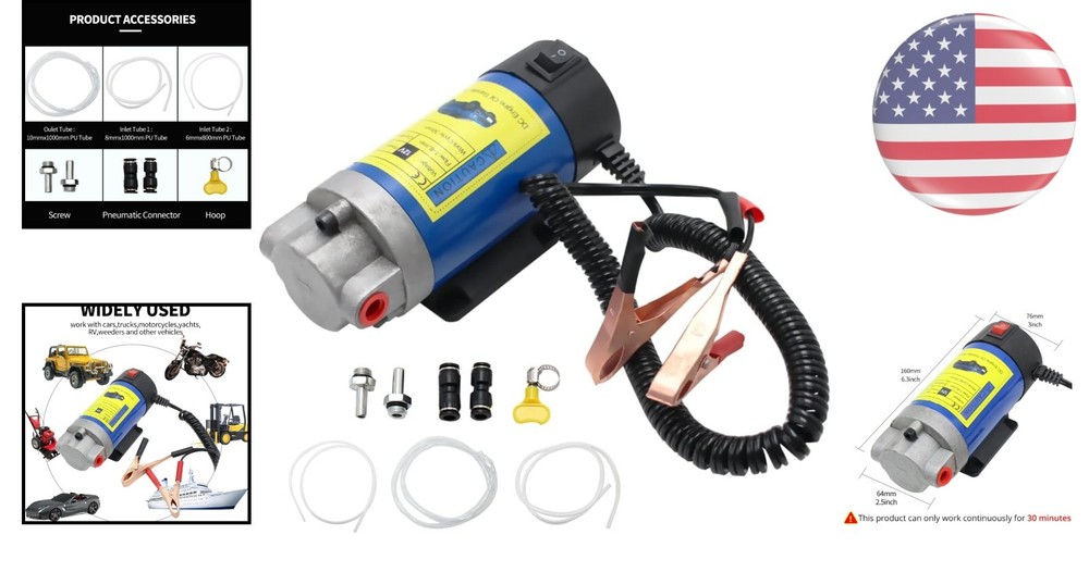 User-Friendly Oil Extraction Pump with Complete Accessories - Portable Design