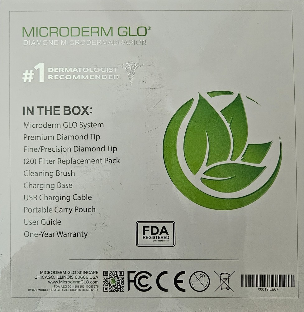Microderm GLO Diamond Microdermabrasion Machine and Suction Tool New