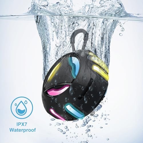 Bluetooth Shower Speaker Waterproof, Portable Bluetooth Speakers Black