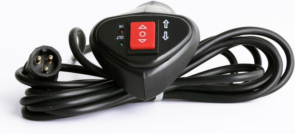 Handheld Plug-in 3-Pin Winch Remote Control 11.5" Cable ATV, Black