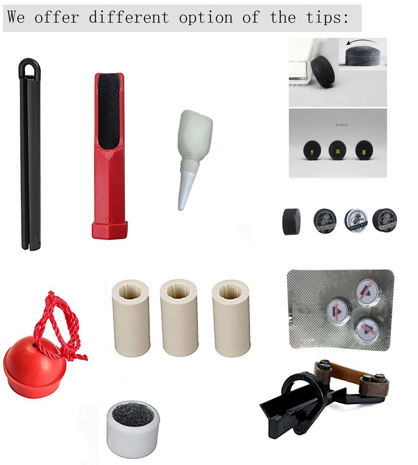 50% Off! Pool Cue Tip Repair Accessory Kit+ 6 Tips + 3 Ferrules