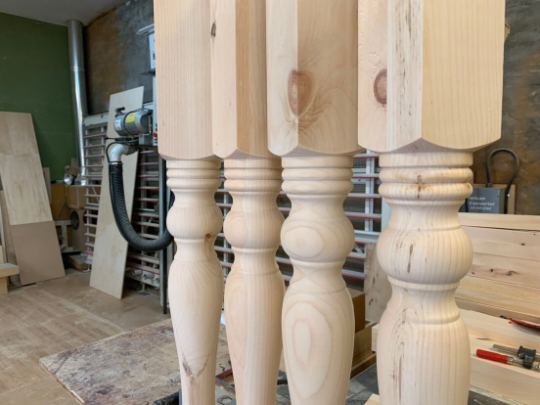 35"inches Solid Knotty pine dining Table Legs