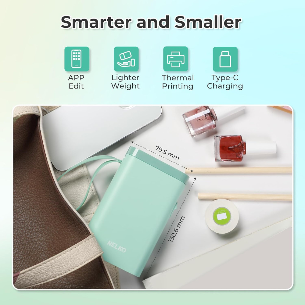 Label Maker Machine with Tape, P21 Bluetooth Label Printer, Wireless Mini Label