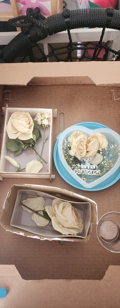 Large Heart Shaped Epoxy Resin Art