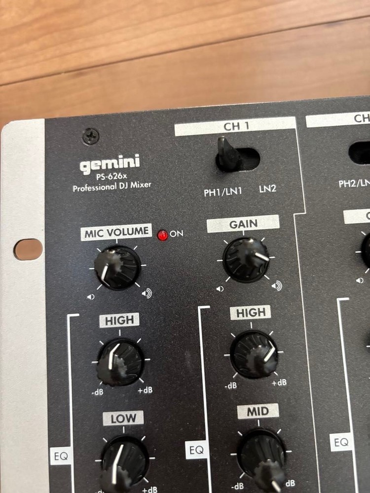Junk Gemini PS-626x DJ Mixer CH2 CH3 Input Selector Broken