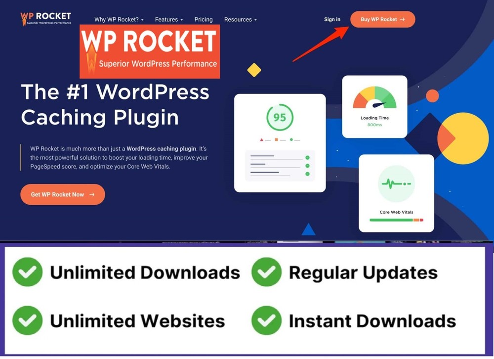 WP Rocket v3.21.0.1 - WordPress Cache Plugin GPL Speed Website Lifetime Updates