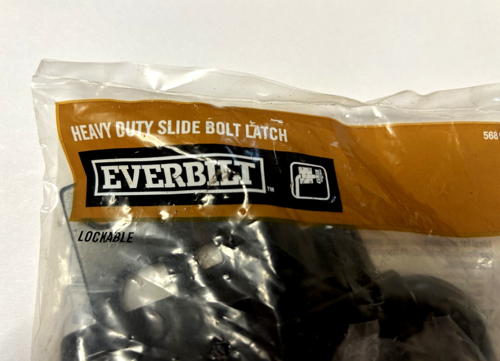 Everbilt Heavy Duty Gate Slide Bolt Latch Black 5" 568989