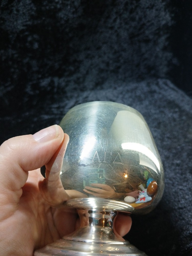 wm rogers silverplate Cup Fall 1970 Pledge Alpha Gama Delta