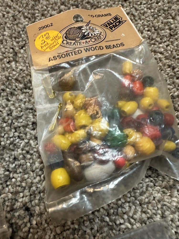 Vintage Macrame Accessories Rings Beads