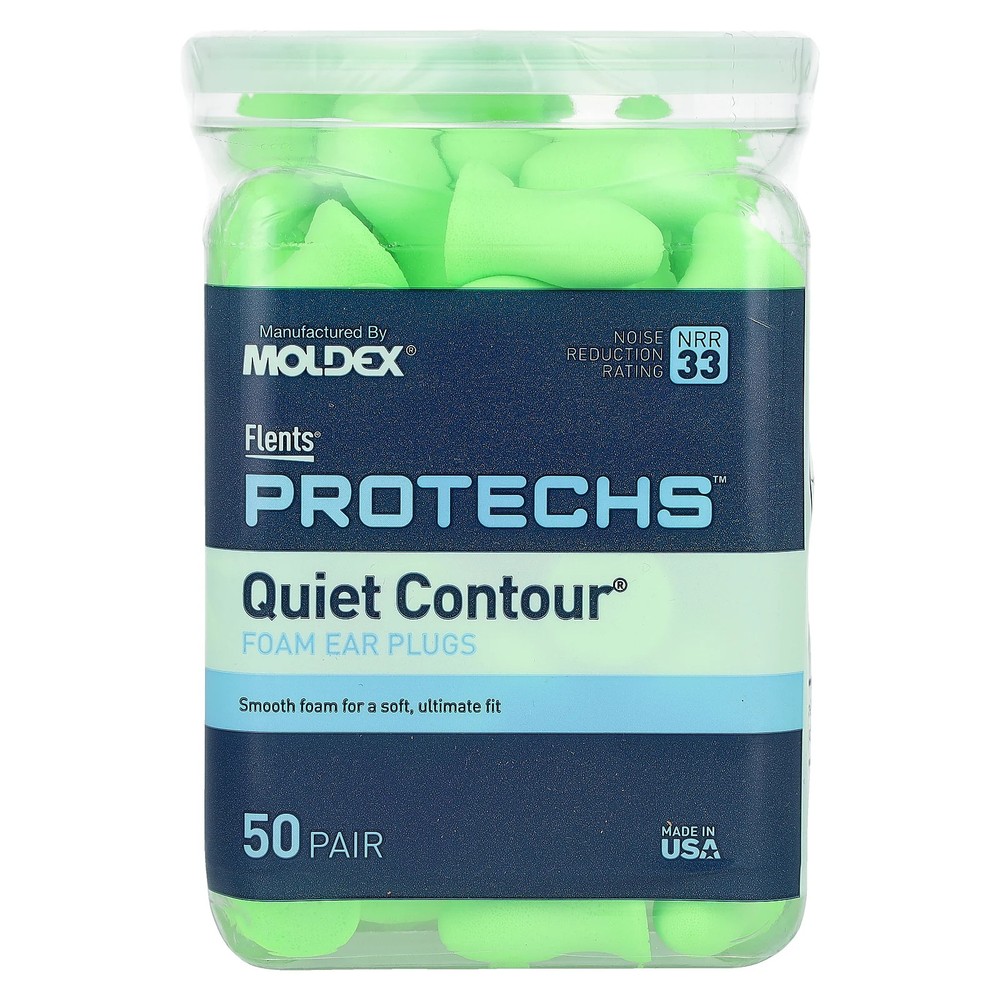 Protechs, Quiet Contour, Foam Ear Plugs, 50 Pair